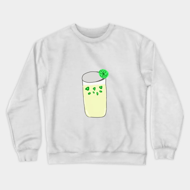 Yellow green lemon tea lime juice art glass Crewneck Sweatshirt by Artistic_st